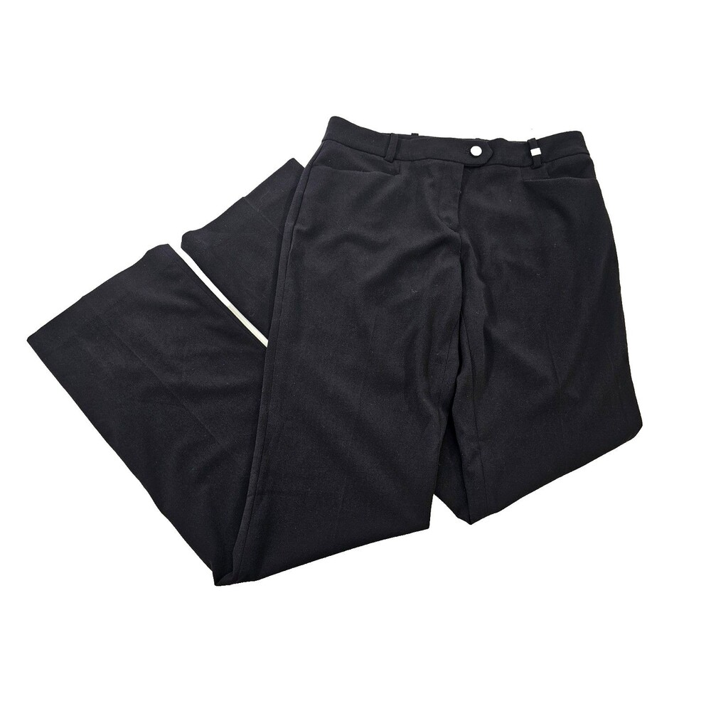 CALVIN KLEIN Women's Size 2 Black Straight‎ Leg Dress Pants Slacks Trousers EUC